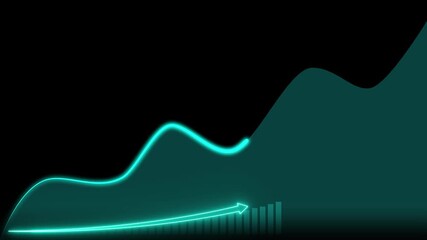 Emerging Financial Data - Stock Market, Prosperity, Bull Market - Loopable Background Animation.growth of economi share market. A graph showing fluctuations of trading stock market. 4k motion video. - Powered by Adobe
