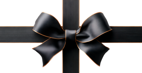 black bow isolated on white background
