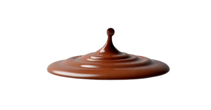 close up of chocolate drop