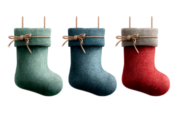 christmas socks on white background