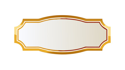 Elegant golden frame border vector art design element decorative label banner certificate invitation template
