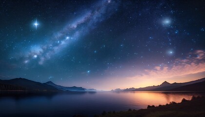 Fototapeta premium celestial night a dreamy journey through the enigmatic cosmos and starry skies