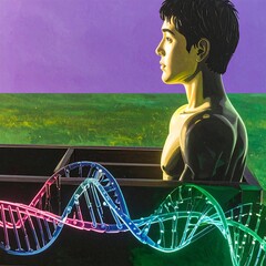 Portrait of a young man, DNA