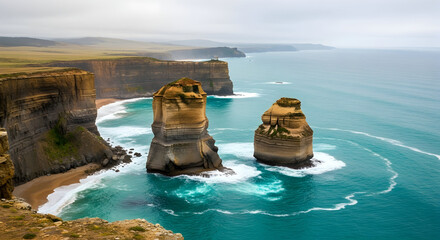 Coastal wonders great ocean road landmark australian scenic coastline landscape