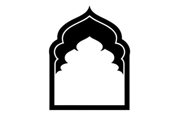 Arabesque Arch Icon – Islamic Architecture Symbol for Mosque, Culture, and Design