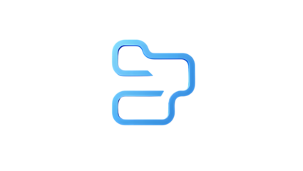 Abstract Glowing Blue Line Path Modern Design on Black Background