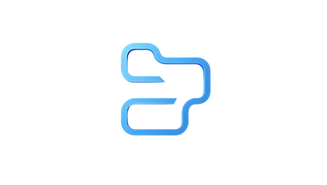 Abstract Glowing Blue Line Path Modern Design on Black Background