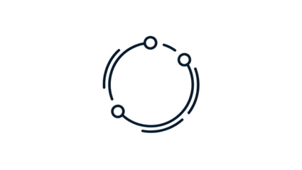 Abstract Network Circle Connection Technology Modern Digital Design