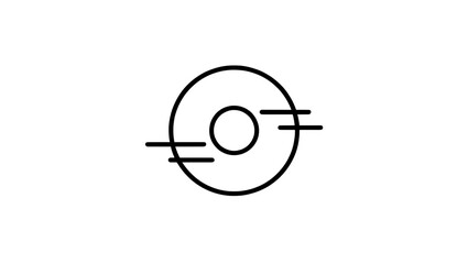 Abstract Target Symbol Minimalist Geometric Line Art