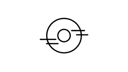 Abstract Target Symbol Minimalist Geometric Line Art