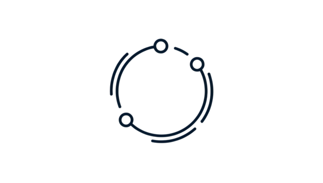 Abstract Network Circle Connection Technology Modern Digital Design