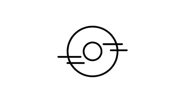 Abstract Target Symbol Minimalist Geometric Line Art - Powered by Adobe