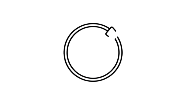 Circular Coiled Cable Outline Connector Minimalist Design