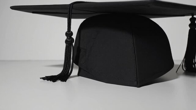 Academic achievement headwear with isolated path for educational design template and school ceremony hat mock-up