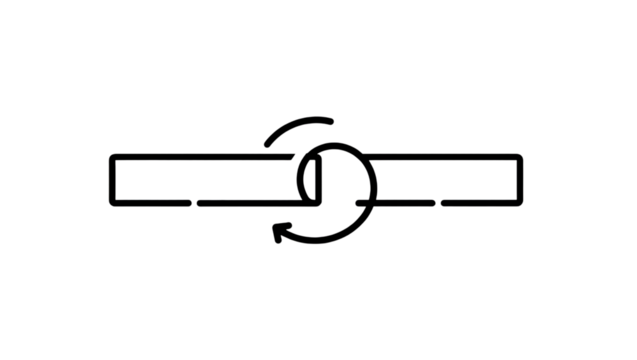Continuous Flow Process Diagram White Outline Icon