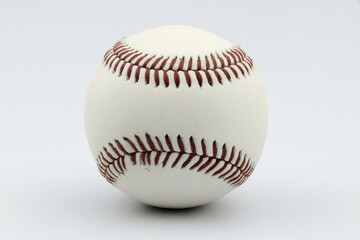 White baseball, stitched with brown