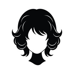 silhouette of a girl s hairstyle with visible eyes