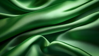 Obraz premium luxurious green silk fabric texture a stunning background for elegant designs
