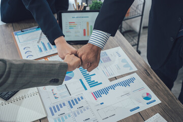 Business handshake for teamwork of business merger and acquisition,successful negotiate,hand...