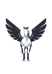 Obraz premium Majestic Pegasus A Mythological Horse with Powerful Wings, Symbol of Strength and Freedom