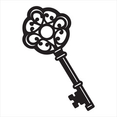 Obraz premium antique key vector illustration