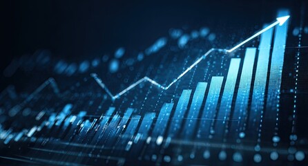 Abstract digital chart showing upward trend (1)