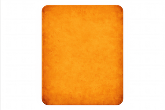 Square orange background with rough texture and rounded corners, isolated on transparent background, ideal for vintage or retro designs - Powered by Adobe