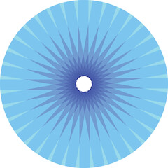 Abstract blue circular radial pattern design