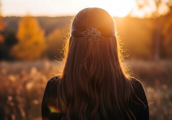 Halloween Product Photography Styling Autumn Sunset Hair Accessory