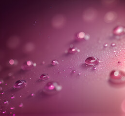 water drops on pink background
