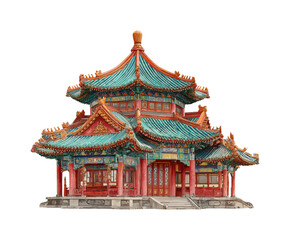 Obraz premium Artistic showcase of traditional chinese pavilion architecture in cultural heritage isolated on transparent background, png