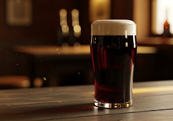 Halloween Product Photography Styling Dark Beer Pint on Wood...