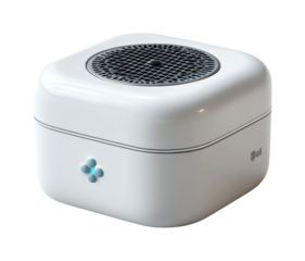 Air purifier enhancing air quality home office product modern design isolated on transparent background, png