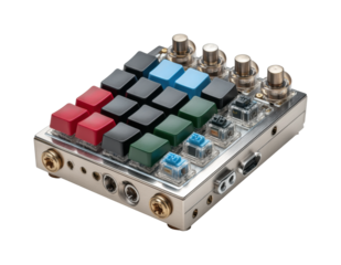 Innovative music production controller device electronic creativity isolated on transparent background, png