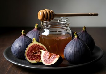 Halloween Product Photography Styling Figs and Honey Still Life...