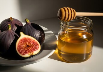 Halloween Product Photography Styling Figs and Honey Still Life...