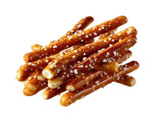Tasty crunchy pretzel sticks for snacks food isolated on transparent background, png
