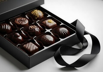 Halloween Product Photography Styling Gourmet Dark Chocolate Gift Box