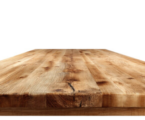 Natural wood table surface minimalist style high-quality texture bright isolated on transparent background, png