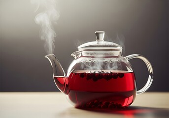 Halloween Product Photography Styling Steaming Hot Berry Tea in...