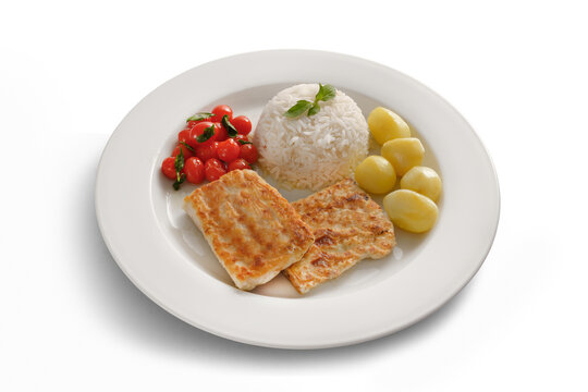 Prato feito - Executivo -Frango com arroz e batatas