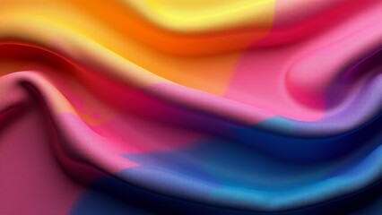 Obraz premium Colorful fabric swirls with yellow, pink, blue, and orange