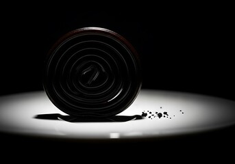 Halloween Product Photography Styling Delicious Black Licorice Candy Swirl