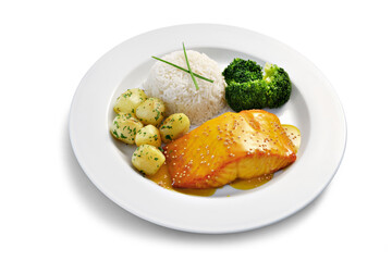 Prato executivo - Salmão com legumes
