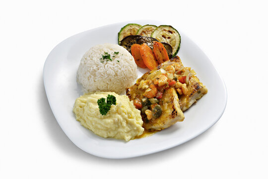 Prato feito - Executivo -Bisteca de porco arroz e pure