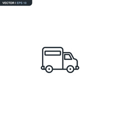 Delivery, truck, linear style sign for mobile concept and web design