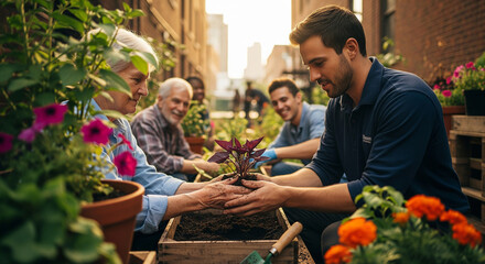 Generational Greenspace Builders: Corporate Team & Seniors Planting