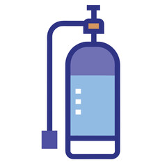 Oxygen cylinder vector inon