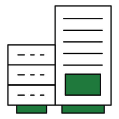 Artificial Intelligence Digital Data Center Vector Icon