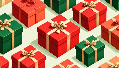 Gift boxes in a repeating pattern (2)